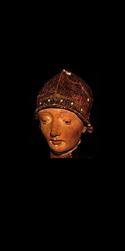 〈参考図3〉ジャンヌ・ダルクと推定される<br>15世紀の首像（オルレアン美術館蔵）