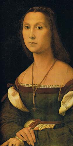 ラファエロ作　貴婦人の肖像