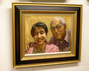 秋田の御両親様の肖像画