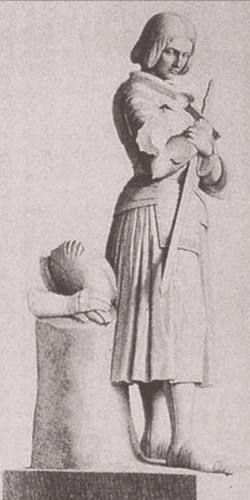 〈参考図1〉ジャンヌ・ダルク像の素描