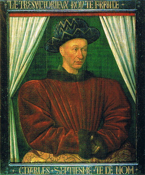 フランス国王・シャルル7世の肖像（ルーブル美術館蔵）